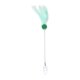 thumbnail image 1 of Varita interactiva para gatos, juguete ligero para mascotas, suministros interactivos con plumas Verde, 1 of 9