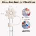 thumbnail image 4 of Tapas de pajitas con forma de flor para vasos Stanley de 30 y 40 oz con accesorios para asas, 4 tapas de pajitas de silicona, protectores de puntas de pajitas reutilizables para pajitas Stanley de 10, 4 of 5
