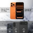 thumbnail image 2 of JETech Magnetic Case for iPhone 17 Pro 6.3-Inch Compatible with MagSafe, Shockproof Phone Bumper Cover, Solid Color Matte TPU Frame, Anti-Scratch Clear Back (Orange), 2 of 5