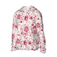 thumbnail image 2 of Pofeuu Rose Flowers Print Sun Protection Outdoor Lightweight Full Zip UV Cooling Hoodie Long Sleeve Summer Clothing for Outdoor Hiking-XX-Large, 2 of 5