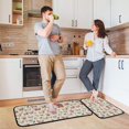 thumbnail image 6 of 2-Piece Kitchen Mat Set Non Slip Washable Floor Mats Decorative Rugs for Kitchen Sink Laundry Watercolor Farm Animals, 6 of 7