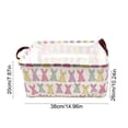 thumbnail image 3 of Easter Bunny Storage Basket, 14.96x10.24x7.87in Fabric Foldable Bin, Multi-Functional Organizer with Handles, Holiday Gift, 3 of 6