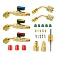 thumbnail image 1 of Air Conditioner Angled Ball Valve Adapter Fitting for R410A R134A R22 AC HVAC, 1 of 11