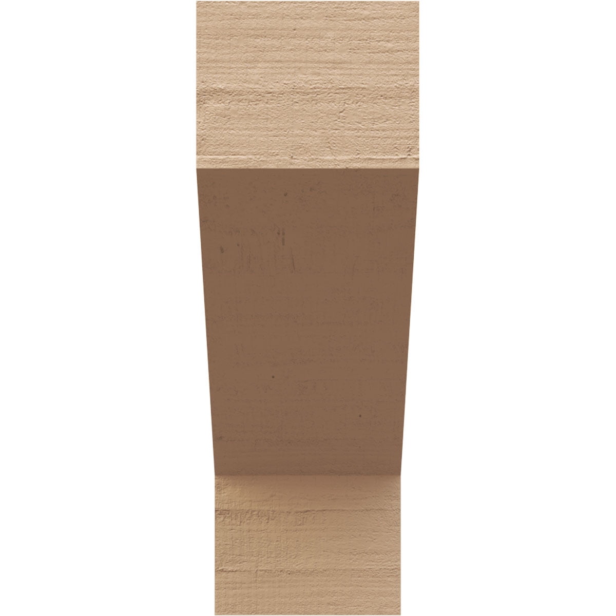 4"W x 8"D x 12"H Classic Clemmons Rough Cedar Woodgrain TimberThane Corbel, Primed Tan