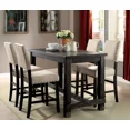 thumbnail image 7 of Beige Fabric Counter Height Dining Chairs Set of 2, Antique Black Finish Wood Upholstered Back Nailhead Trim Modern, 7 of 7