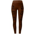 thumbnail image 4 of MGDXOX Game Day Football Leggings for Women Football Season Yoga Pants Sunday Tummy Control Graphic Workout Leggings Coffee S, 4 of 4