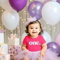 thumbnail image 4 of Girls 1st Birthday Shirt Heart Birthday Girl Shirt for Baby Girls One Year Old Retro Birthday Vintage Pink Shirt 12 Months, 4 of 5
