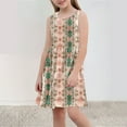 thumbnail image 6 of AUNVITO Girls Allover Print Round Neck Sleeveless Dress with Pockets Casual Summer Fashion, 6 of 7