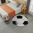 thumbnail image 3 of Spaco Soccer Ball Shape Machine Washable Extra Soft Decorative Area Rug, Soft Ultra-Thin Stain Resistant Machine Washable Rugs for Bedroom,Non-Slip Backing Large Area Rug, 3 of 8