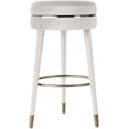 thumbnail image 1 of Tabouret de bar pivotant en velours corail, 1 of 15