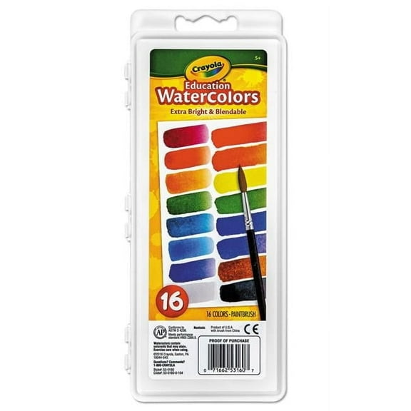 Crayola Oval 16 Assorted Watercolors