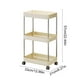 thumbnail image 3 of Carrito de almacenamiento pequeño con ruedas, estante para almacenar refrigerios y frutas, ideal para dormitorio, baño y sala de estar, diseño de costura estrecha, plegable y portátil,, 3 of 7