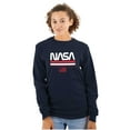 thumbnail image 3 of NASA Retro Worm Logo American Flag Long Sleeve TShirt Men Women Brisco Brands M, 3 of 6