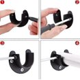 thumbnail image 4 of 2 Pieces Stainless Steel Matte Black Shower Closet Rod Curtain Flange Seat Set Support Flange Socket Clothes Rod Holder With Screws, 4 of 5
