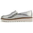 thumbnail image 3 of Naturalizer Adiline Women's Loafers & Slip-Ons Silver Metallic Leather, 3 of 5