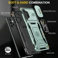 thumbnail image 2 of Decase For Samsung Galaxy A14 6.6 inch Case with Slide Camera Lens Protector Shockproof Magnetic Heavy Duty Case Cover,Green, 2 of 7