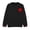 Black, variant on Sweatshirt for Women Plus Size Fall Winter Crewneck Printed Button Front Pullover Long Sleeved Sweatshirt