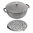 thumbnail image 1 of STAUB La Cocotte Essential French Oven With Lily Lid And Trivet 2 Piece, Cast Iron, 1 of 6