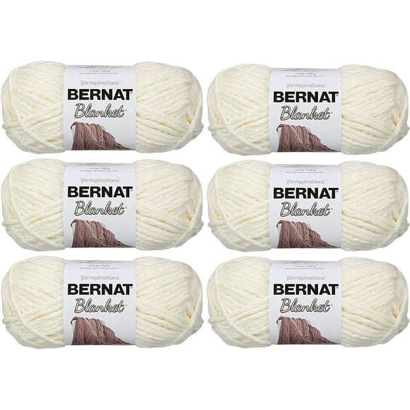 Bernat Blanket Yarn, 5.3oz, 6-Pack (Vintage White)
