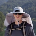 thumbnail image 4 of Solar Fan Bucket Hat For Men Women UPF50+ Sun Wide Brim Outdoor Sports Summer Fishing Hat With Technology Work Hat Sun Hat Gentlemen Men's Hat Summer Bucket Hat Party Sun Hat Foldable Reversible, 4 of 6