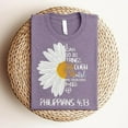 thumbnail image 6 of Love in Faith | I Can Do All Things Daisy Short Sleeve | Heather Purple | Christian T-Shirts for Women | Faith Based Apparel |Christian Gifts, 6 of 8