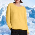 thumbnail image 2 of Women's Sherpa Sweater Casual Crewneck Fleece Lined Pullover Tops Long Sleeve Thermal Tops Shirts Winter Warm Clothes, 2 of 5