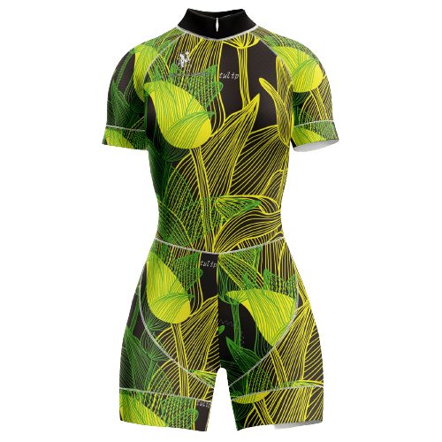 Floral Tulip Costume de Triathlon pour Femmes - 2TG
