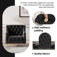 thumbnail image 3 of Euroco 55.5" Classic Sofa with Button Tufted Back, Plush Upholstered Sofa with Metal Legs, Black, 3 of 9