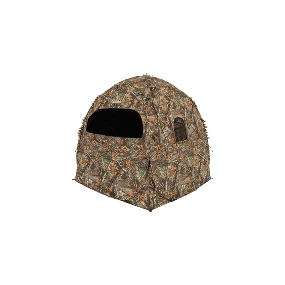 Ameristep Doghouse Lightweight Durable Hunting Spring Steel Ground Blind with 8 Windows & Backpack Carrying Case - 2 Hunters Concealment - Easy Setup & Takedown - Canada Compliant