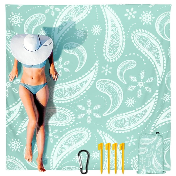 Manta de playa HIHOHO, impermeable y resistente a la arena, extra grande, 200 x 210 cm