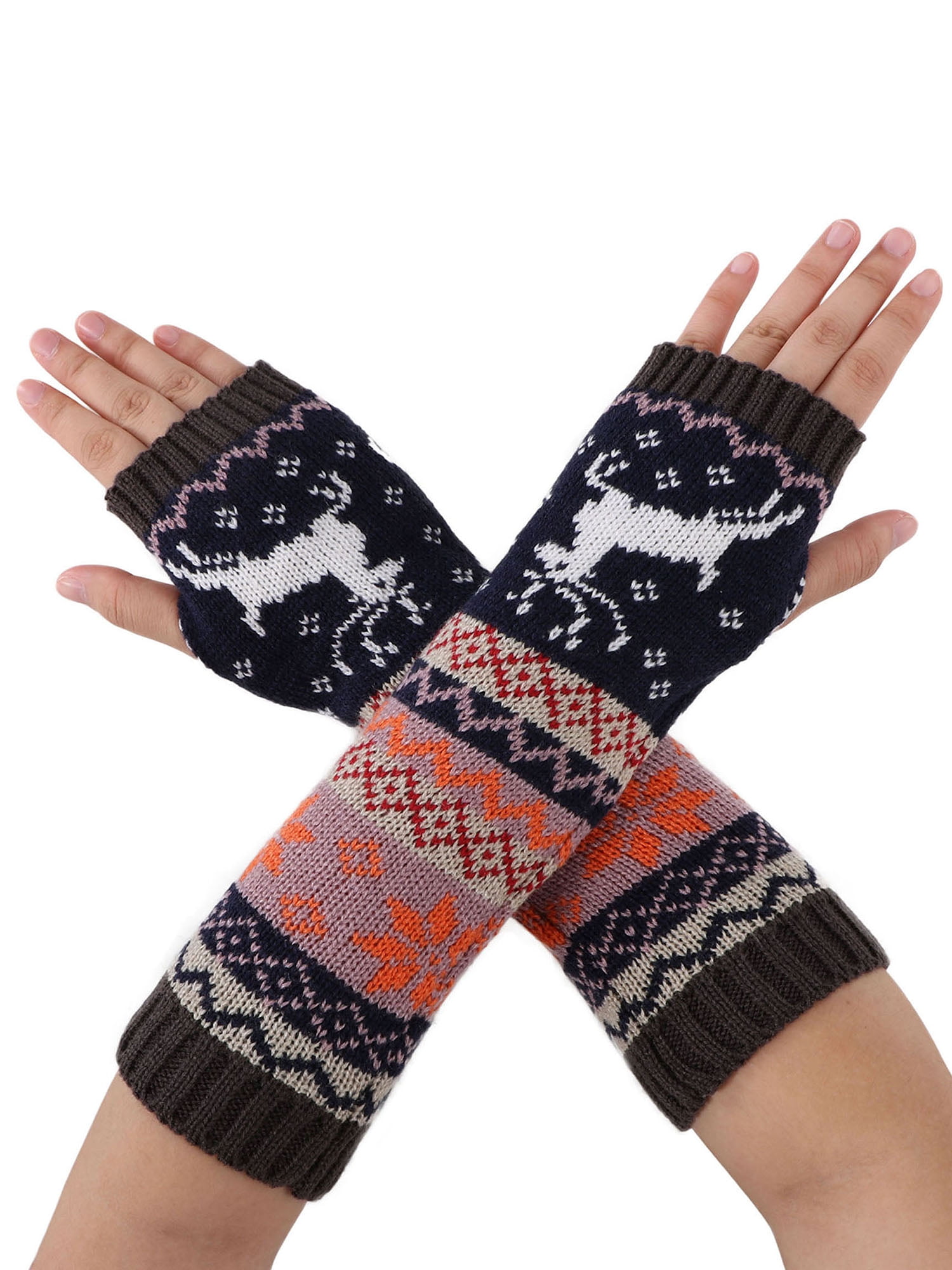 long fingerless winter gloves