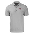 thumbnail image 2 of Men's Cutter & Buck Heather Gray Cincinnati Reds Forge Eco Heathered Stripe Stretch Recycled Polo, 2 of 3