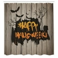 thumbnail image 3 of Ambesonne Halloween Shower Curtain, Words Bats Art, 69"Wx75"L, Multicolor, 3 of 5