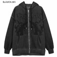 thumbnail image 2 of 【BuildOK】 Angel Print Oversized Hoodies Female Zip Up Aesthetic Gothic Grunge Streetwear [MX]pangjing, 2 of 4