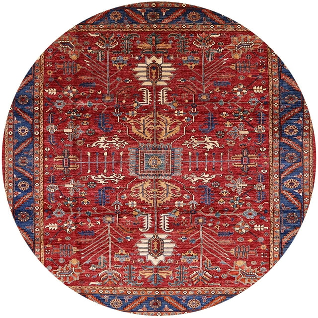 Ahgly Company Tapis d'Intérieur Lavables en Machine, Ronds Industriels Modernes de la Poussière de Rose Violet, Ronds de 6'
