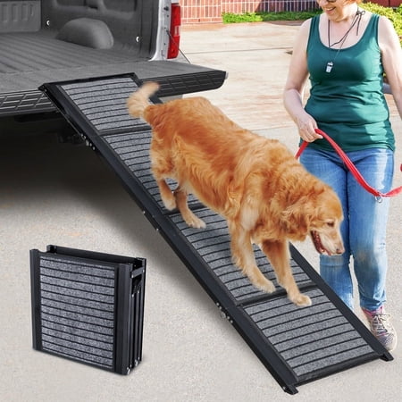 Libbipaw 71 Foldable Dog Ramps Large Dogs Dog Car Ramp with Non-Slip Rug Surface Pet Ramp Stairs Portable Dog Steps for Medium & Large Dogs Up to 220 LBS Get Into a Car SUV & Truck