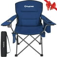 thumbnail image 5 of KingCamp Oversized Camping Chairs for Adults, High Back Padded Camping Chair, Portable Folding Lawn Chair with Cup Holder, Support 300 lbs Blue, 5 of 11