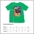 thumbnail image 5 of Tee Hunt Cute Pug Puppy Youth T-Shirt Dean Russo Colorful Neon Mosaic Dog Kids, Green, X-Large, 5 of 5