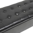 thumbnail image 4 of Baxton Studio Roanoke Contemporary Black Ottoman, 4 of 6