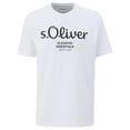 thumbnail image 1 of s.Oliver Camiseta hombre - Basic, estampado logo, cuello redondo, algodón Blanco 2XL (XX-Large), 1 of 5