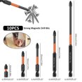thumbnail image 6 of Wekvgz 10pcs Magnetic Cross Bit Set 25/50/65/90/150mm S2 Steel Cross Screwdriver Bit Set Non-slip High Hardness Impact Screwdriver Bit Cross Head Long Bits Set for Power Screwdriver Impact Drill, 6 of 10