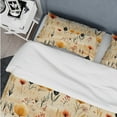 thumbnail image 4 of Designart "Pastoral Beige Blossoms" Floral Bedding Covert Set - Cottage Bed Set With 2 Shams, 4 of 5