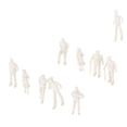 thumbnail image 4 of 100 Pack 1:75 Scale Unpainted Model People Figures for Railway Diorama Parts, 4 of 8