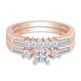 thumbnail image 3 of AFFY White Natural Diamond Bridal Ring Set In 10k Rose Gold (0.5 Cttw), Ring Size 4.5, 3 of 8