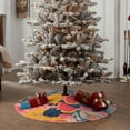 thumbnail image 4 of Xecao Colorful Summer Fruit Table Pattern Christmas Tree Skirt Round Xmas Tree Mat Base Cover for Holiday Home Decorations-48", 4 of 6