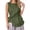 Army Green, variant on LEKWK Linen Tops for Women Sleeveless Crew Neck Pleated Waistcoat Lightweight Tie Side Comfy Solid Tank Tops Fashion Beach Vacation Daily Outfits