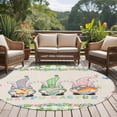 thumbnail image 4 of Easter Round Area Rug 8Ft Washable Large Circle Rugs for Living Room Dorm, Retro Farmhouse Gnomes Flowers Rabbit Eggs Plaid Non-Slip Carpet Floor Mats Indoor Outdoor Carpet Runner Home Decor, 4 of 8