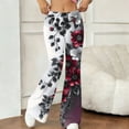 thumbnail image 4 of Mifsaly Women High Waisted Flare Yoga Pants Floral Print Athletic Workout Stretchy Pant Gym Pilates Long Bootcut Leggings XL, 4 of 6