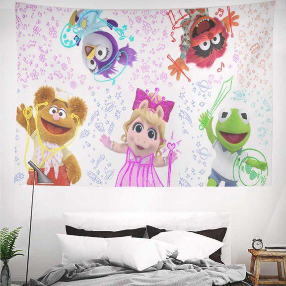 muppet babies Tapestry Gift Wall Hanging Backdrop for Room Bedroom Girls Fans Background Banner Party Birthday Supplies Decor