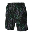 thumbnail image 5 of Naloa Lavender Flowers Men's Beach Shorts, Surfing shorts, Swim trunks, Quick Dry Swim Trunks for Surfing Beach Fun - Small, 5 of 9